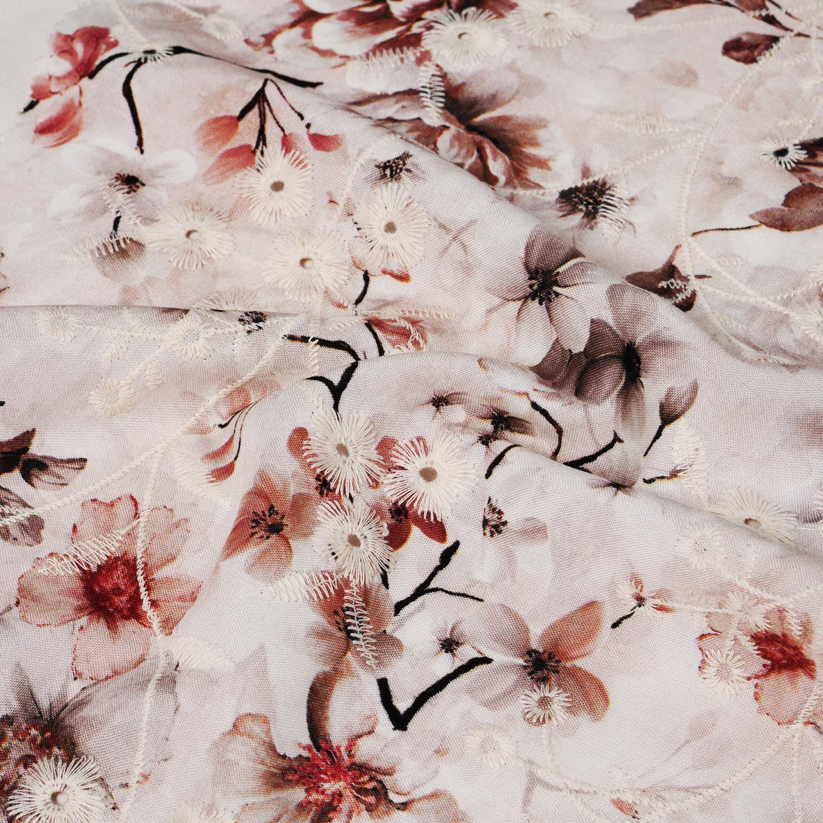 Rayon Digital Print Hole Cut
